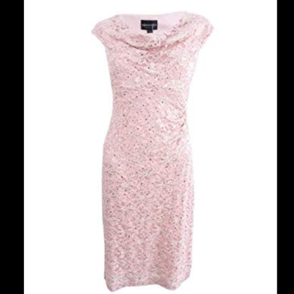 Pink lace dress